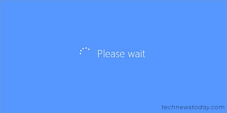please wait screen windows