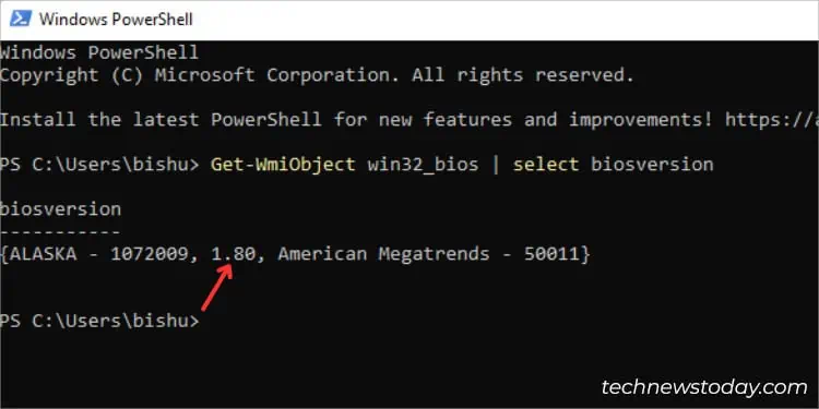 powershell-bios-version-check