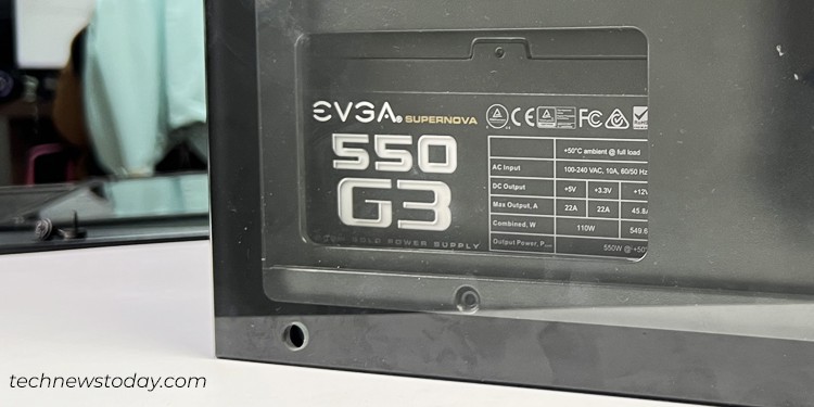 How to Check What Power Supply You Have 2 psu-specs-seen-from-transparent-side-panel