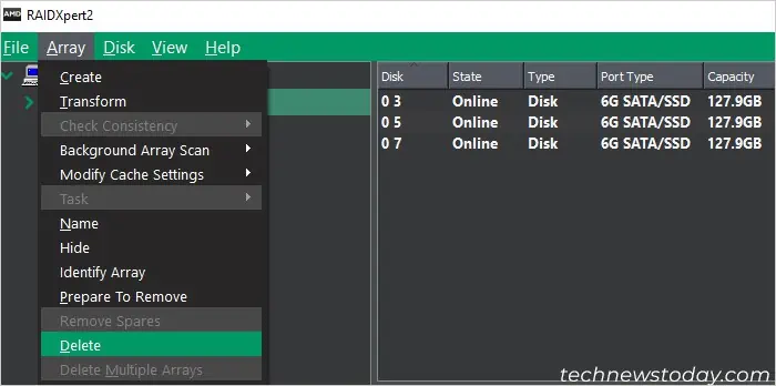 How to Setup RAID on ASRock Motherboard 12 raidxpert2-array-delete-1