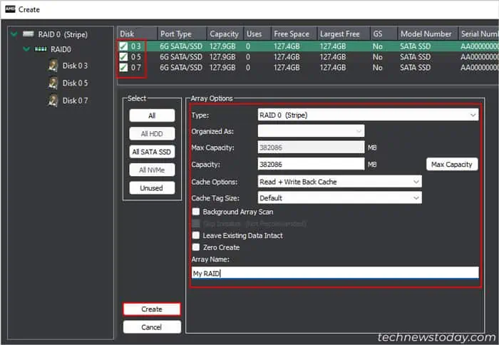 How to Setup RAID on ASRock Motherboard 13 raidxpert2-create-select-disk-raid-name-level-options-create-1