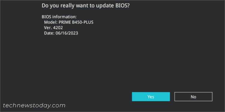 really want to update yes