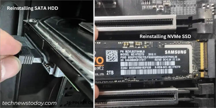 reinstalling boot drives