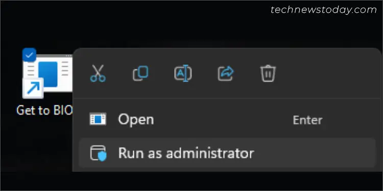 run-the-shortcut-created-as-admin