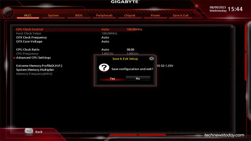 How To Overclock Your Gigabyte System 5 save-overclock-gigabyte