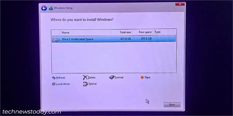 select-raid-array-windows-installation