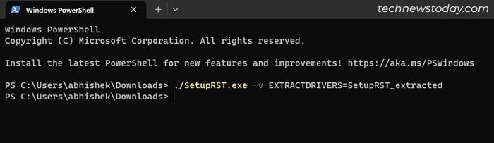 setuprst-extractdrivers-powershell