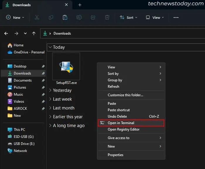 How to Setup RAID on ASRock Motherboard 35 setuprst-folder-open-in-terminal-1