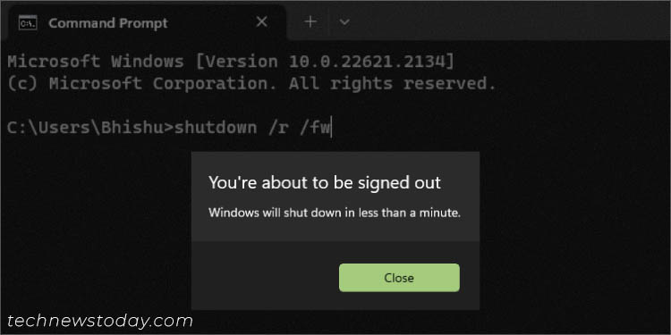 How to Enter BIOS on Any System 9 shutdown r fw