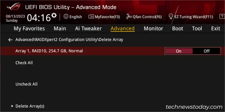 ASUS RAID Setup: A Complete Guide 22 toggle-on-array-asus-amd-bios