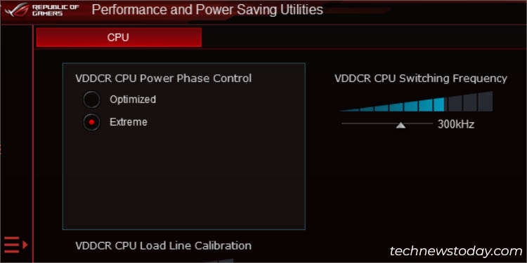 vddcr cpu power phase control