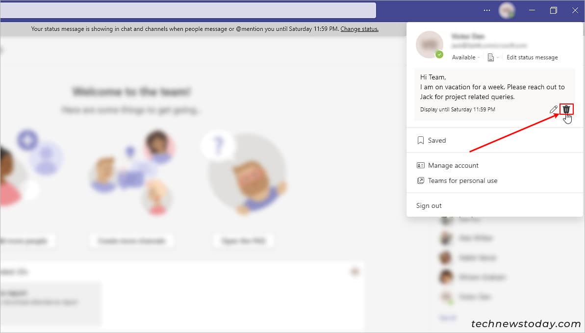 Clear-Out-of-Office-message-Microsoft-Teams-app