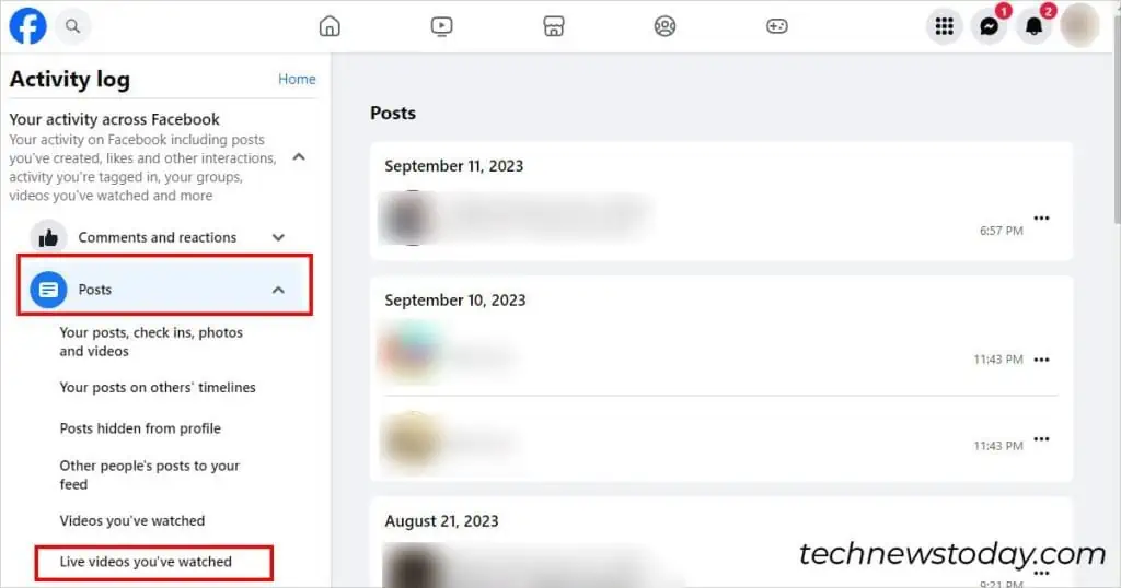 How to Delete Watched Videos on Facebook 20 Click-on-Posts-Live-videos-youve-watched-1024x538