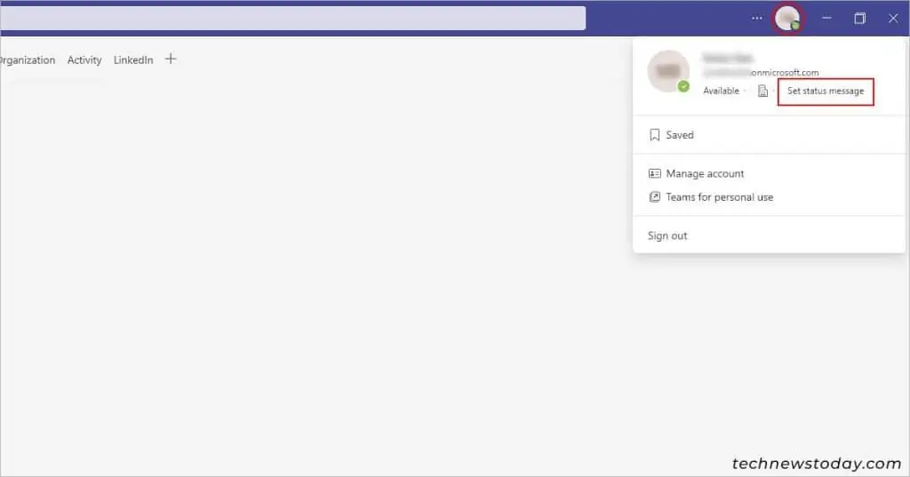Click-the-profile-icon-and-select-Set-status-message-Microsoft-Teams-Out-of-Office-1024x537
