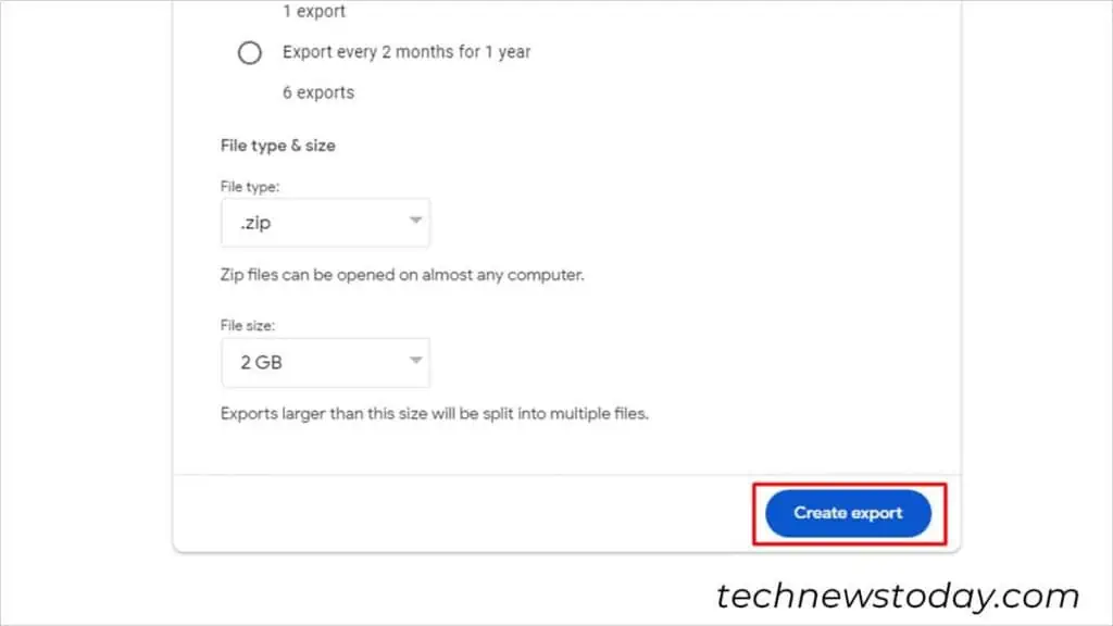 How to Move Google Photos to Gallery 9 Create-an-export-Google-Takeout-1024x576