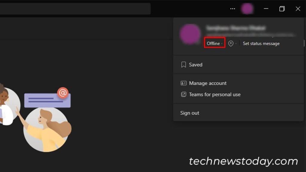 How to stop teams from showing