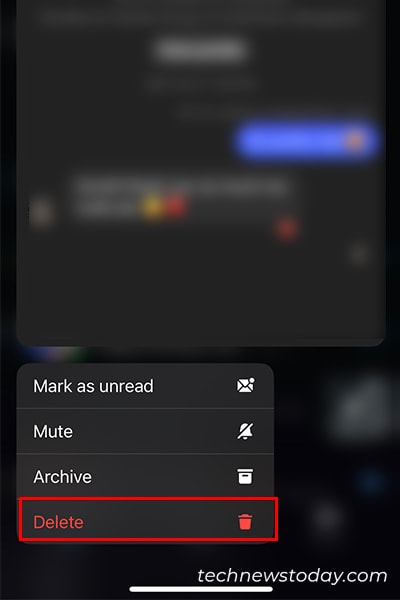 Delete conversation Messenger