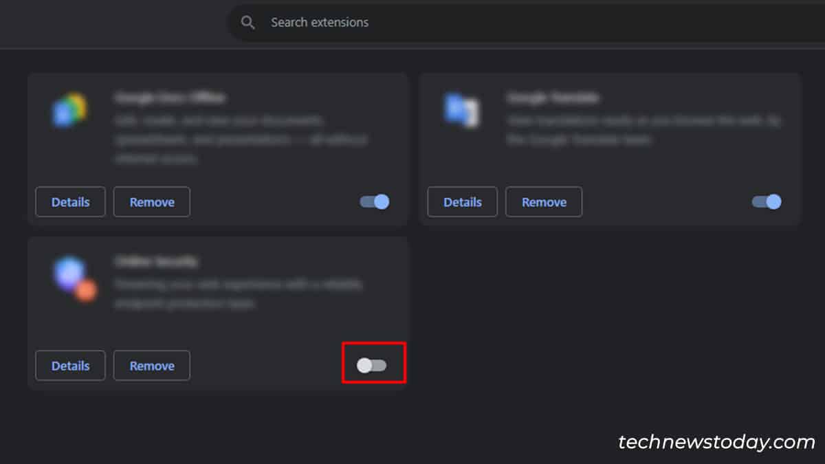 Disable Extensions Chrome
