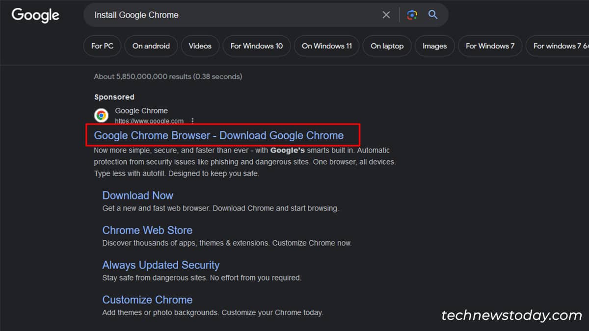 Download Google Chrome