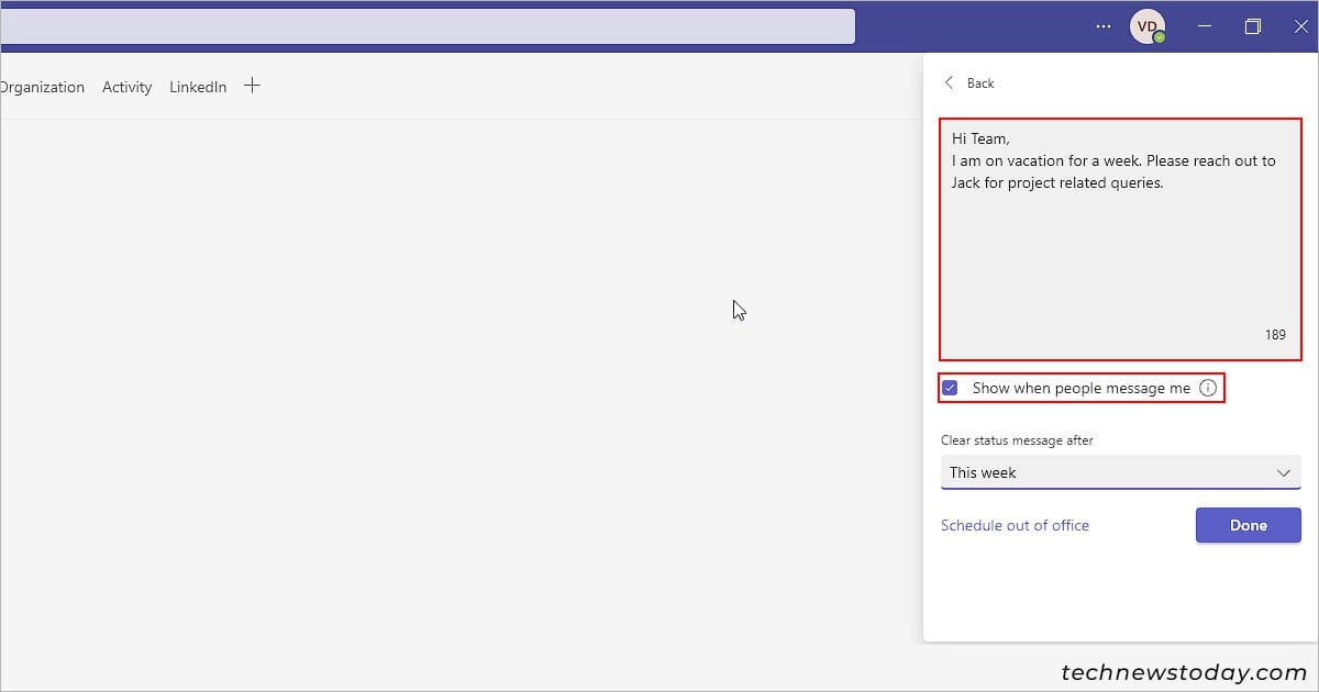 Enter-Out-of-Office-message-Microsoft-Teams