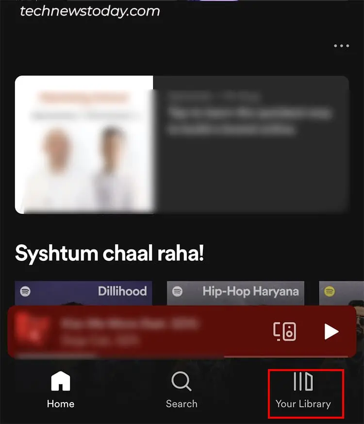 On-the-bottom-right-corner-of-your-device-tap-on-Your-Library