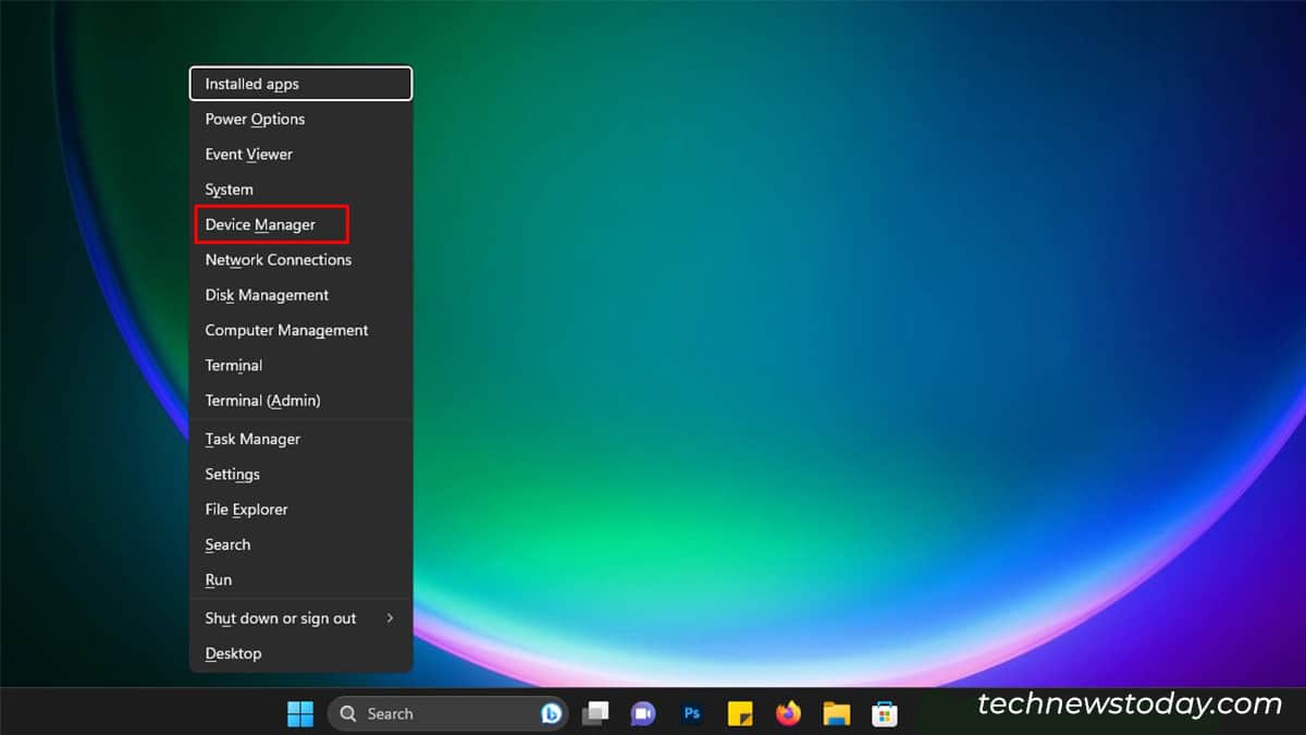 Open Device Manager Windows
