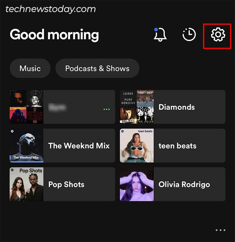Open the Spotify app and navigate to Settings