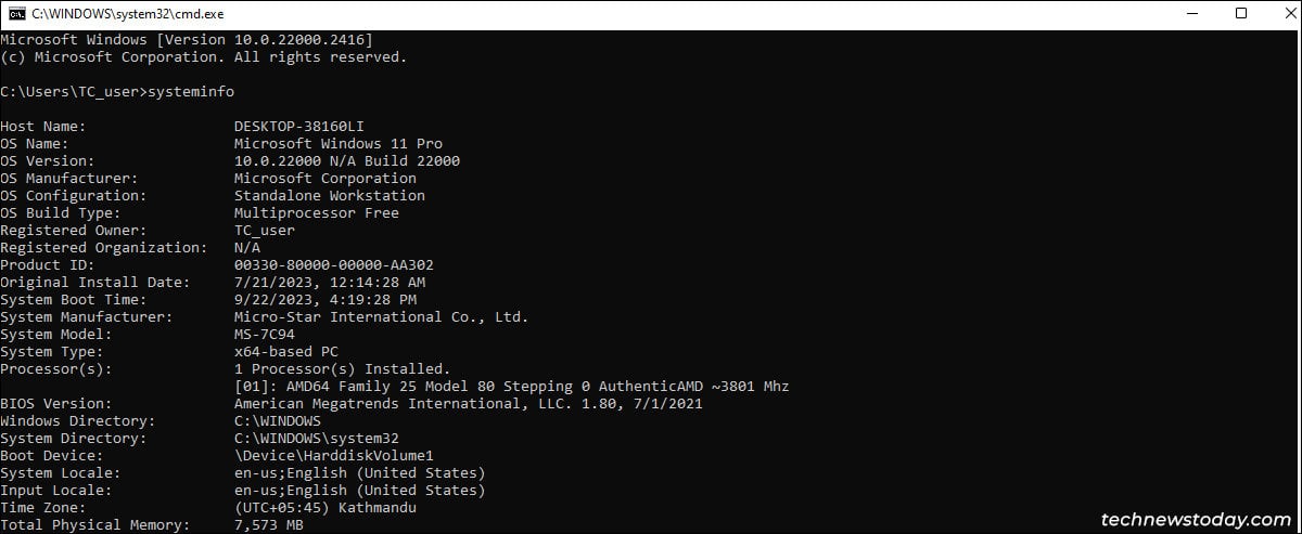 Pc-specs-via-Command-Prompt