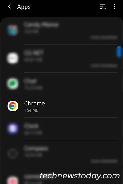 Select-chrome-from-Apps