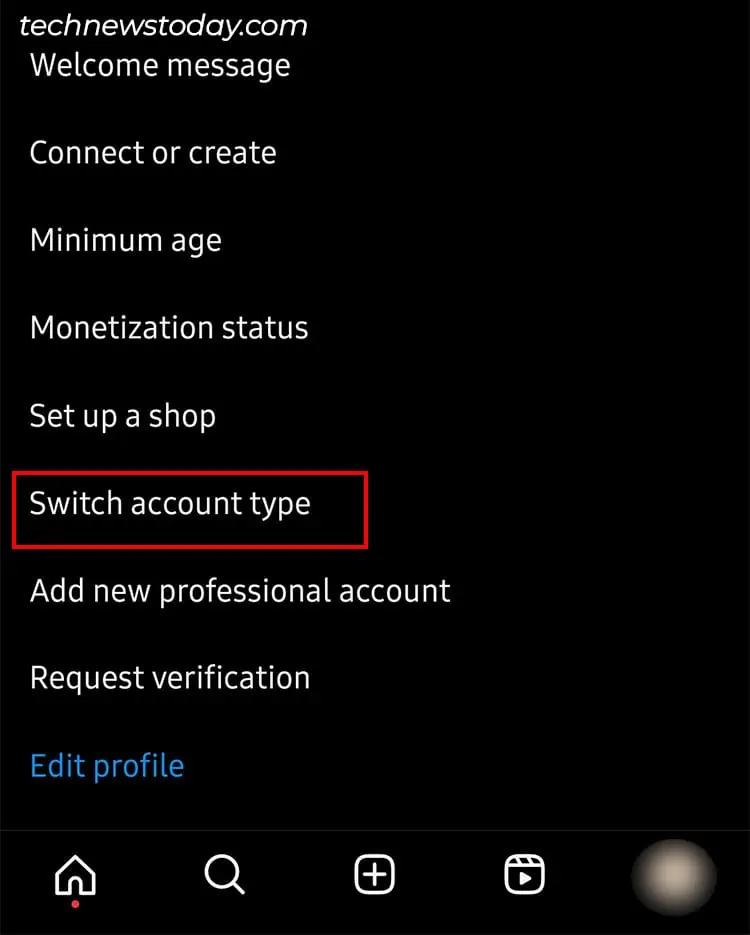 Add Yours Sticker Not Working on Instagram? 9 Ways to Fix 20 Tap-on-Switch-account-type-1