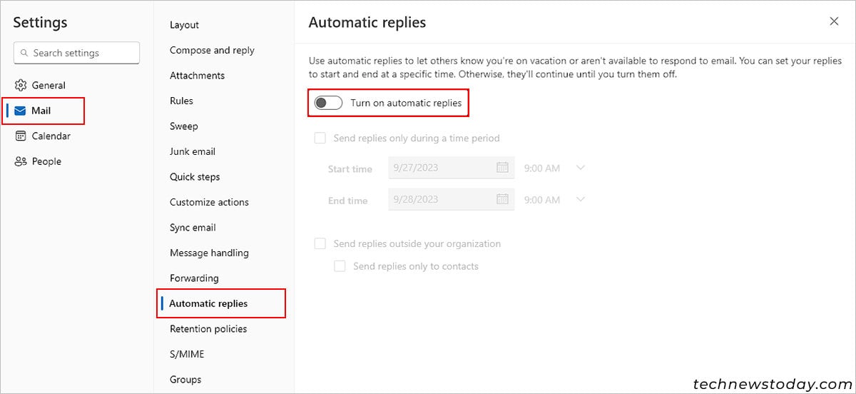 Turn-off-Automatic-replies-Outlook-web
