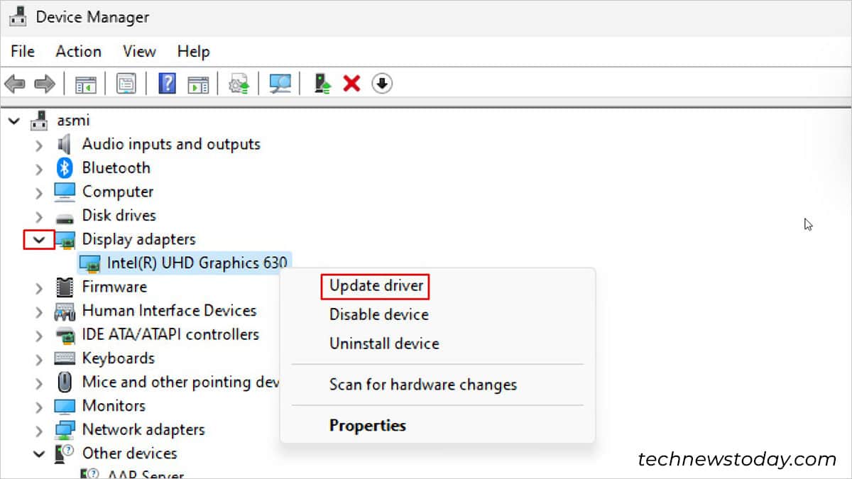 Update Device Driver