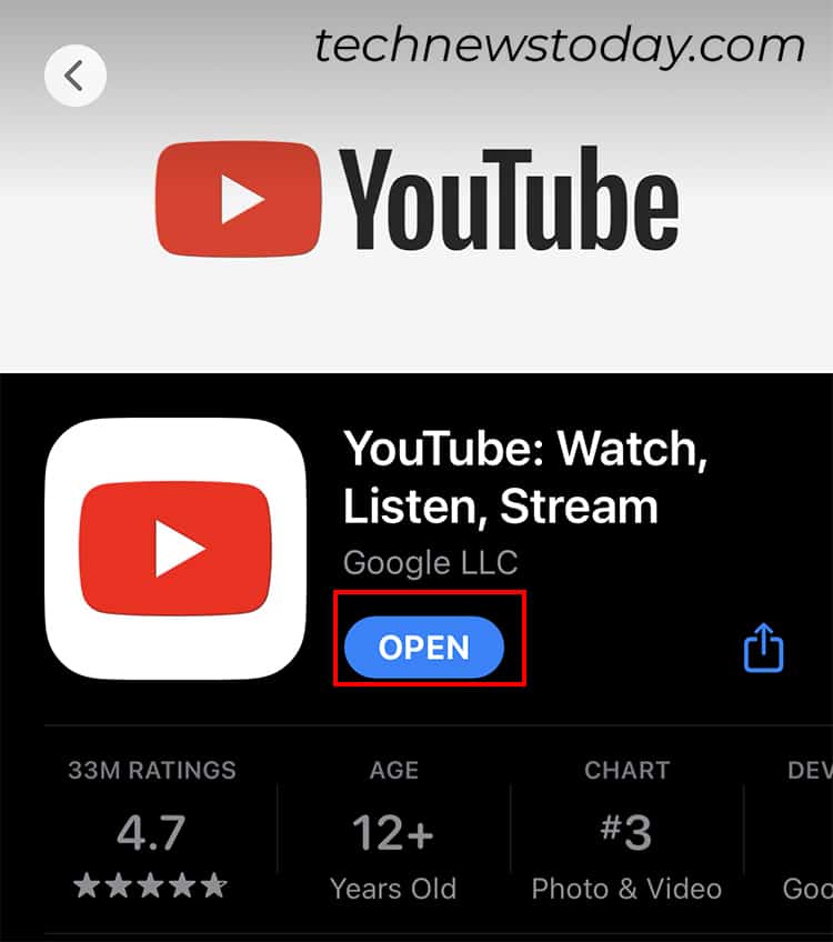 Update YouTube