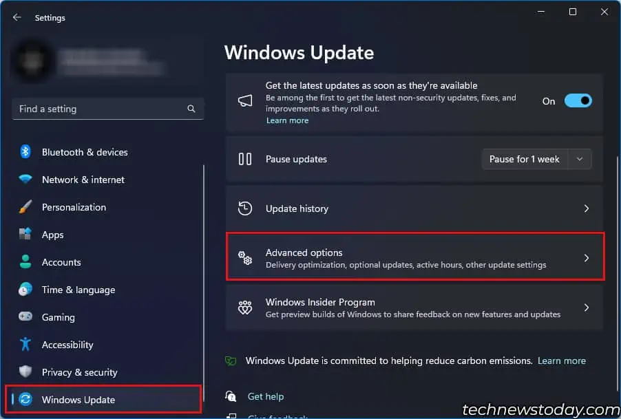 How to Update Motherboard Drivers 9 advanced-option-windows-update-motherboard-drivers