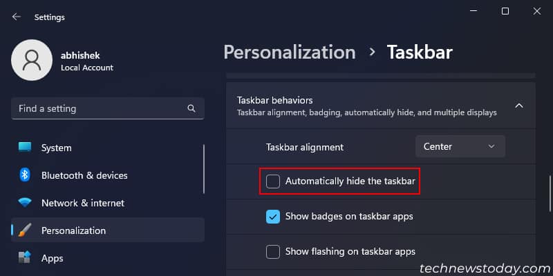 automatically-hide-the-taskbar-personalization-taskbar-behavior-settings