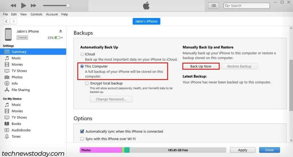 How To Speed Up iCloud Backup 16 backup-using-itnes-1024x551
