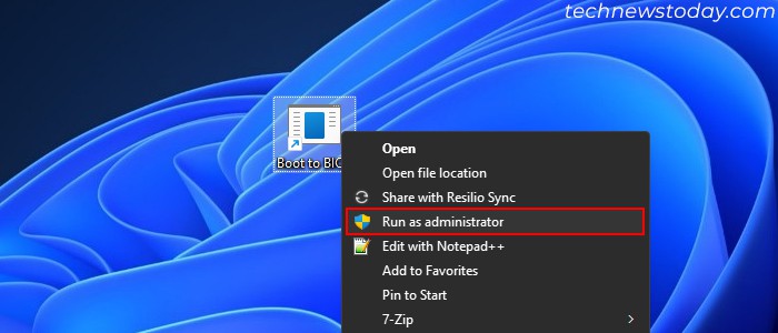 boot-to-bios-run-as-administrator