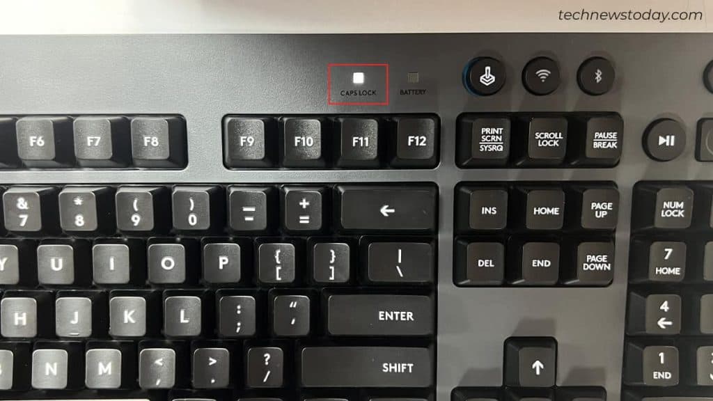 Why Is My Wireless Keyboard Not Working? 6 Quick Fixes 4 caps-lock-key-on-wireless-keyboard