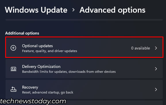 check for optional updates motherboard driver update