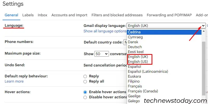 How to Fix Grammarly Not Working in Gmail 17 choose-english-in-language-1
