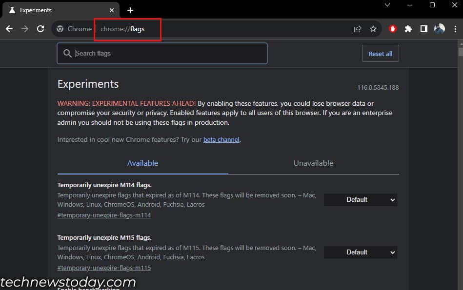 chrome flags on chrome brave and opera