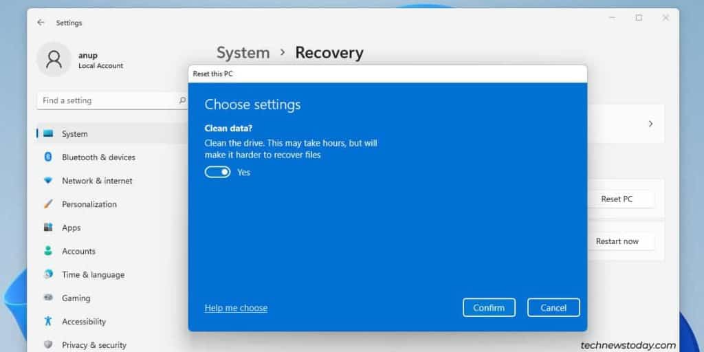 How To Factory Reset Your Windows Computer 5 clean data windows reset