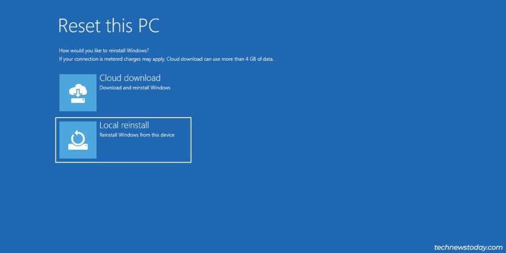 How To Factory Reset Your Windows Computer 4 cloud download local reinstall windows