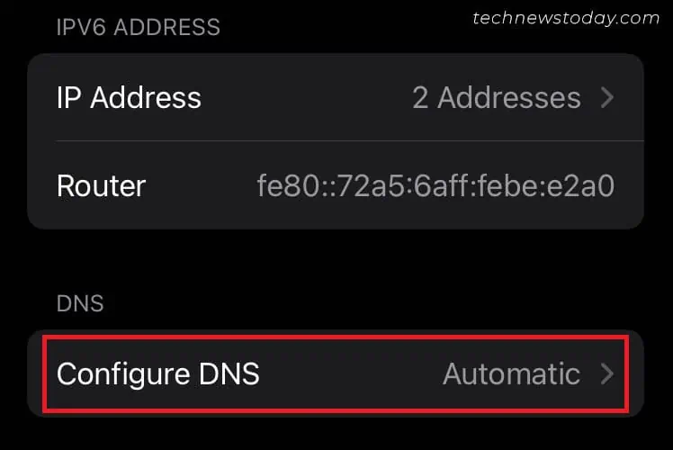 Phone Connected to WiFi but No Internet? Try These 7 Fixes 17 configure-dns-ios