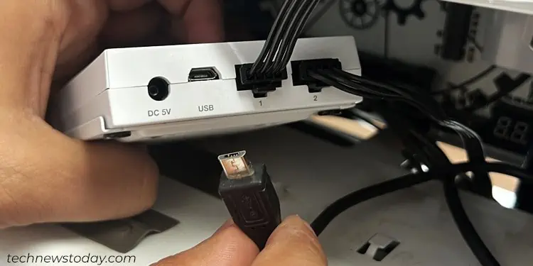 How to Add RGB Lighting to Your PC Case 13 connect-usb-cable-to-rgb-controller