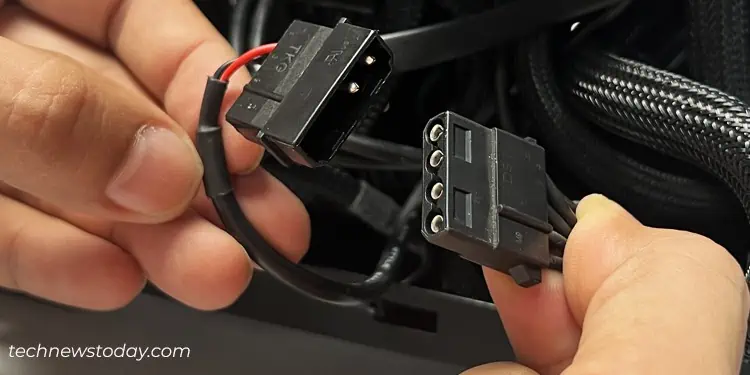 How to Add RGB Lighting to Your PC Case 12 connecting-controller-molex-to-psu