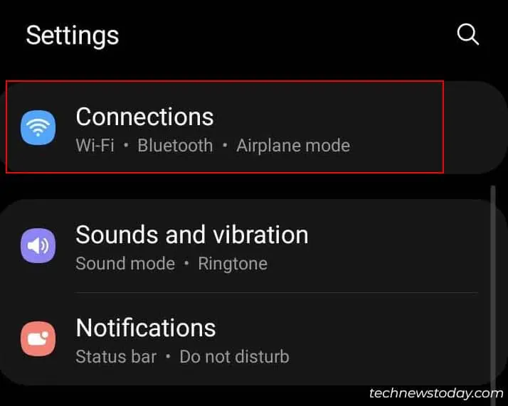 connections-option-in-android