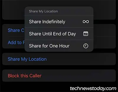 contacts-share-my-location-options