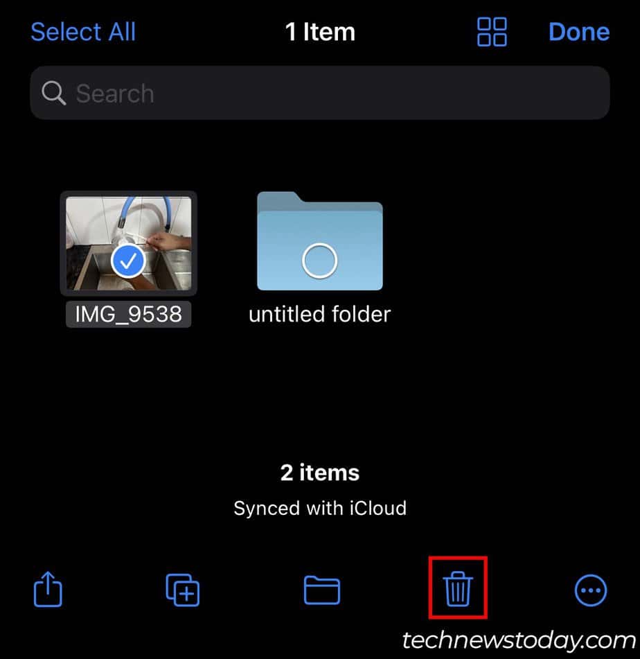 delete files from icloud