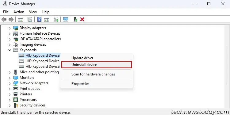 device-manager-uninstall-hid-keyboard-device